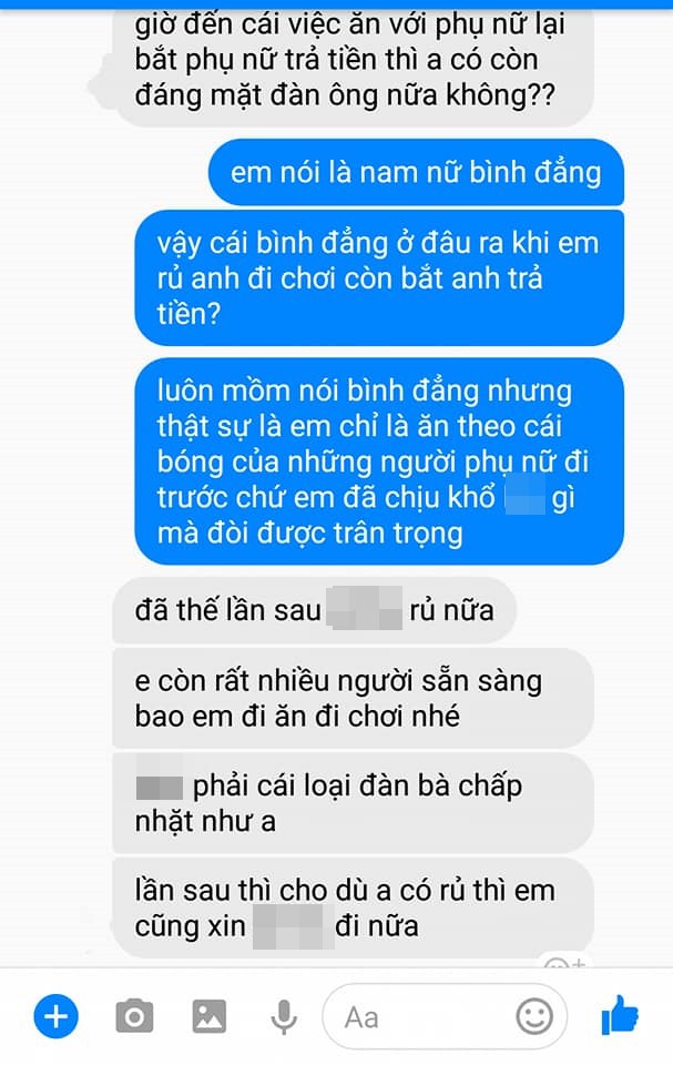 Đi ăn bị bạn trai nhắc trả tiền, cô gái ấm ức nhắn tin sao anh hèn thế và phản ứng bất ngờ Đi ăn bị bạn trai nhắc trả tiền, cô gái ấm ức nhắn tin sao anh hèn thế và phản ứng bất ngờ