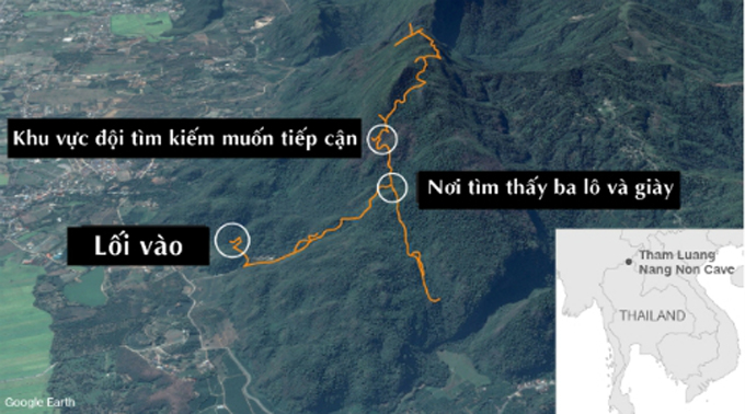Đội bóng thiếu niên Thái Lan chưa được giải cứu sau 9 ngày kẹt trong hang