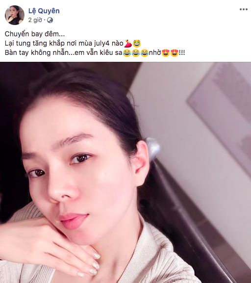 Sau ồn ào với Hồ Ngọc Hà, Lệ Quyên đăng ảnh tay không nhẫn nhưng vẫn kiêu sa