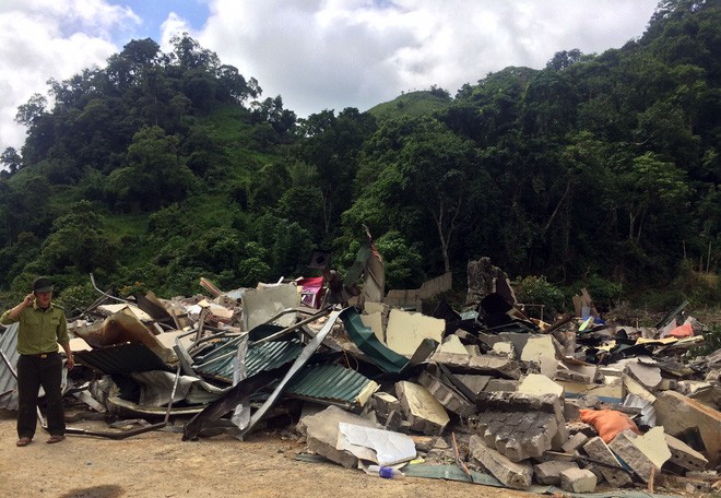 Sào huyệt của trùm ma túy ở Lóng Luông đã bị san phẳng Sào huyệt của trùm ma túy ở Lóng Luông đã bị san phẳng