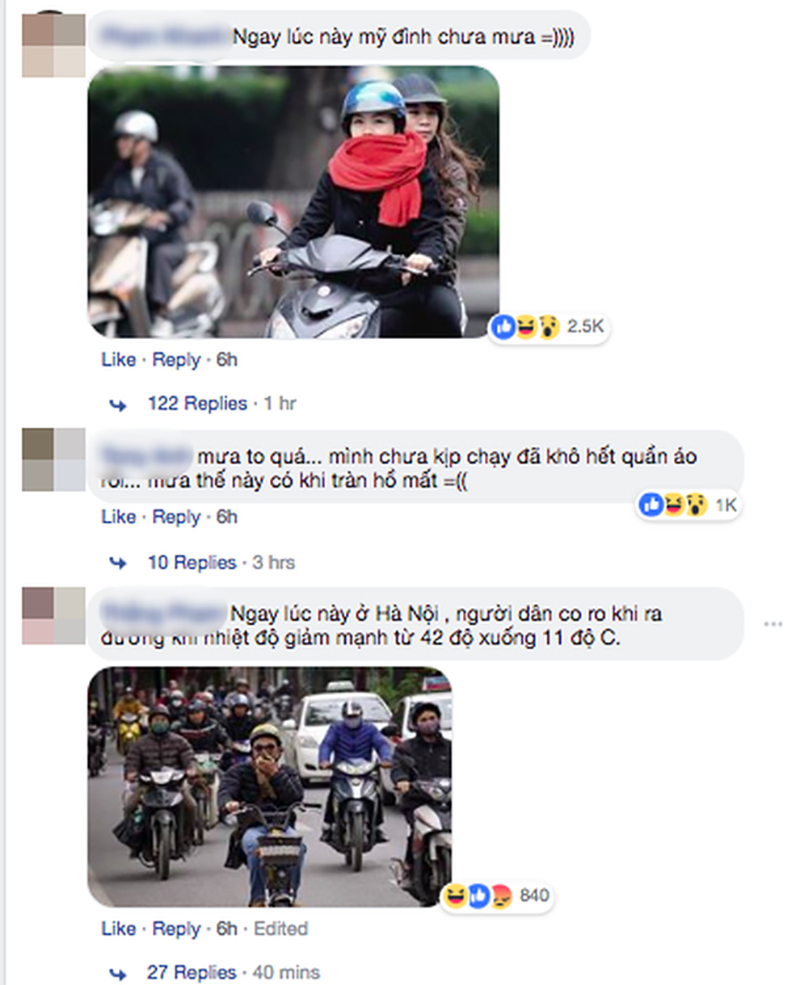 Nhân ngày nắng nóng đỉnh điểm 40 độ C, cộng đồng mạng rầm rộ chia sẻ ảnh khăn len áo ấm, mưa rào mát lạnh... trong mơ