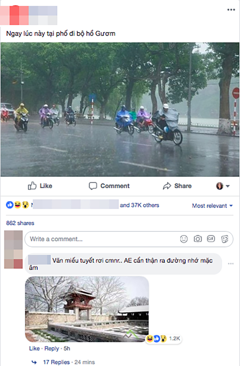 Nhân ngày nắng nóng đỉnh điểm 40 độ C, cộng đồng mạng rầm rộ chia sẻ ảnh khăn len áo ấm, mưa rào mát lạnh... trong mơ