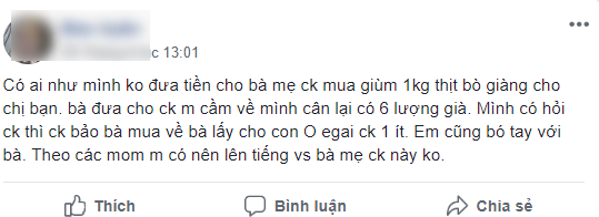 Đưa tiền nhờ mẹ chồng mua 1kg thịt bò, về cân lại chỉ có 6 lạng, nàng dâu sốc tận óc khi biết lý do