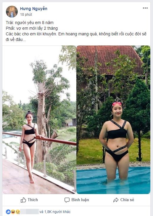 Đăng ảnh vợ mặc bikini trước và sau khi cưới, chồng trẻ khiến dân mạng cười té ghế nhưng mục đích lại vô cùng xúc động