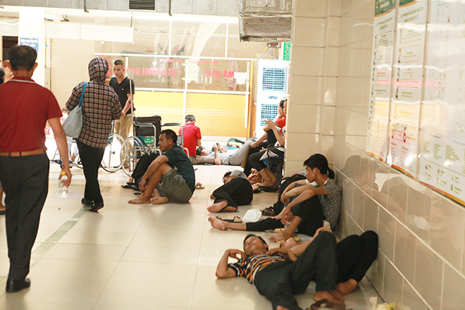 Hà Nội hóa lò bát quái, người nhà bệnh nhân vạ vật trong ATM, gốc cây tránh nắng