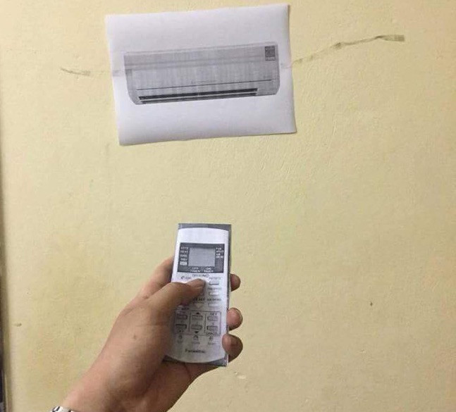 Rủ nhau sắm điều hòa giấy, cạo trọc để quên đi ngày nóng bức