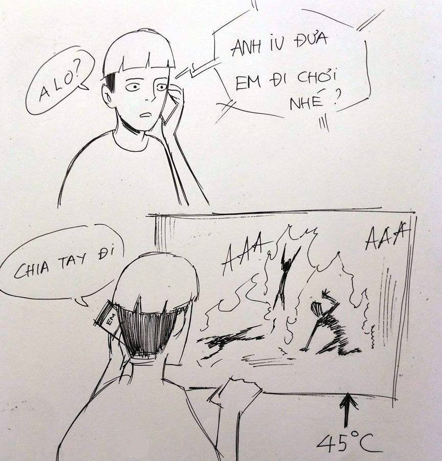 Rủ nhau sắm điều hòa giấy, cạo trọc để quên đi ngày nóng bức