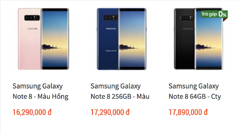 Note9 chưa ra, Samsung đã giảm giá Galaxy Note8