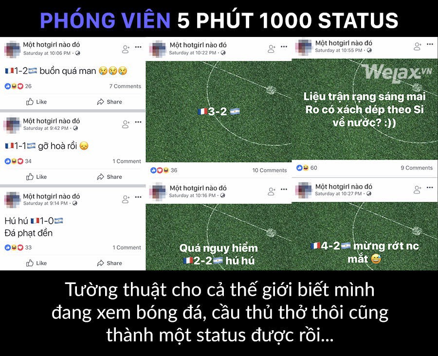 Có những người xem World Cup 1 trận đấu viết 10 status, nhưng đó chưa phải là điều đáng sợ nhất!