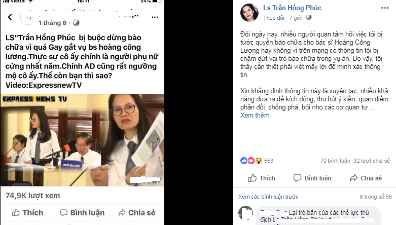 Luật sư Trần Hồng Phúc bác thông tin bị buộc dừng bào chữa cho bác sĩ Hoàng Công Lương