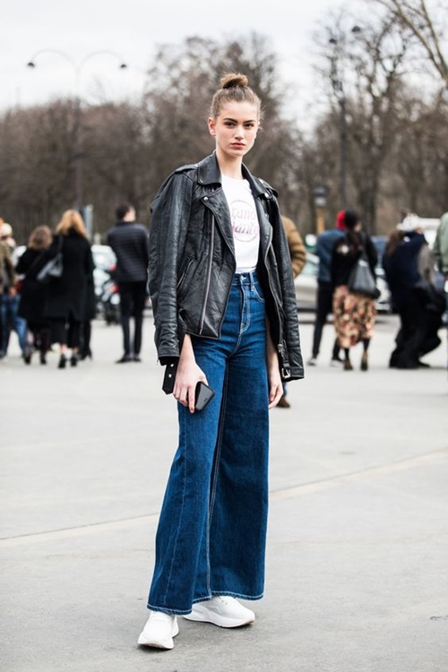 Kiểu quần jeans vừa thoải mái lại không lỗi mốt đang được lòng chị em Kiểu quần jeans vừa thoải mái lại không lỗi mốt đang được lòng chị em