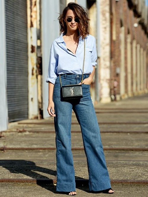 Kiểu quần jeans vừa thoải mái lại không lỗi mốt đang được lòng chị em Kiểu quần jeans vừa thoải mái lại không lỗi mốt đang được lòng chị em