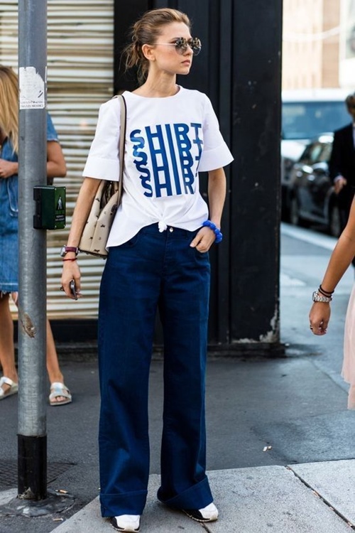 Kiểu quần jeans vừa thoải mái lại không lỗi mốt đang được lòng chị em Kiểu quần jeans vừa thoải mái lại không lỗi mốt đang được lòng chị em
