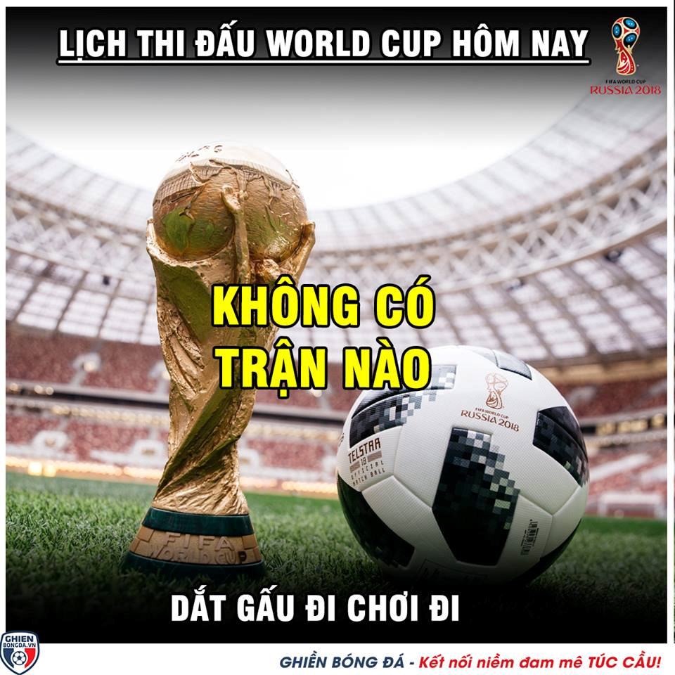 Fan bóng đá hụt hẫng khi nhận ra World Cup tạm nghỉ 2 ngày