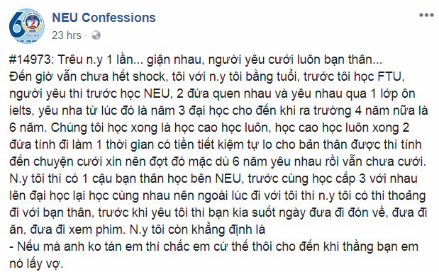 Yêu 6 năm cợt nhả không cưới, thanh niên đứng hình khi biết danh tính chồng tương lai của bạn gái cũ