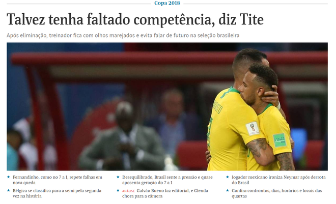 Báo Brazil ngỡ ngàng, không cảm xúc trong ngày đội nhà bị Bỉ loại khỏi World Cup