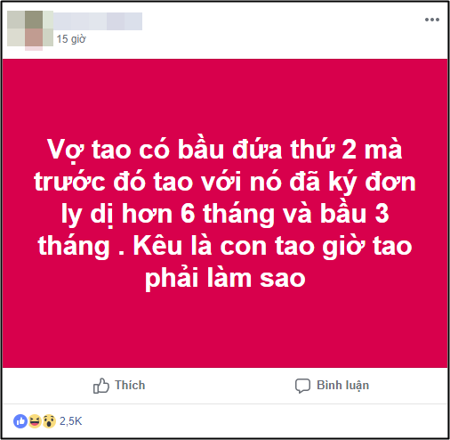 Vợ cũ bất ngờ báo bầu 3 tháng sau hơn nửa năm ly hôn, anh chồng hoang mang không biết phải làm sao