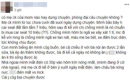 Mẹ chồng có tính một tấc lên giời khiến nàng dâu ám ảnh dù đã ở riêng