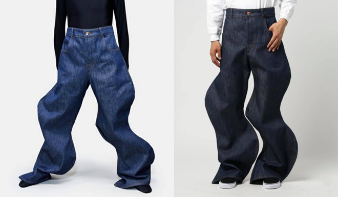 Quần jeans dáng lượn sóng khó mặc có giá hơn 20 triệu đồng