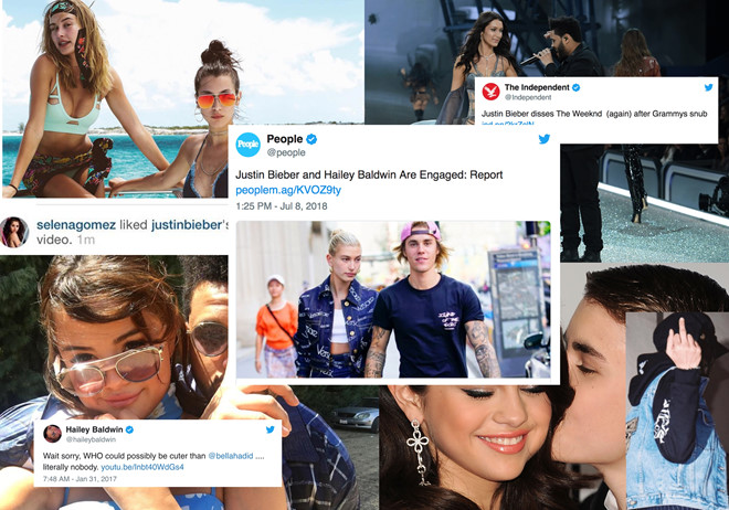 Tình tay ba trớ trêu của Justin Bieber, Selena Gomez và Hailey Baldwin