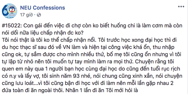 Nói dối với bạn trai có bằng thạc sĩ, nhà Hà Nội việc mình biết nấu ăn, cô gái bị mắng khéo trèo cao