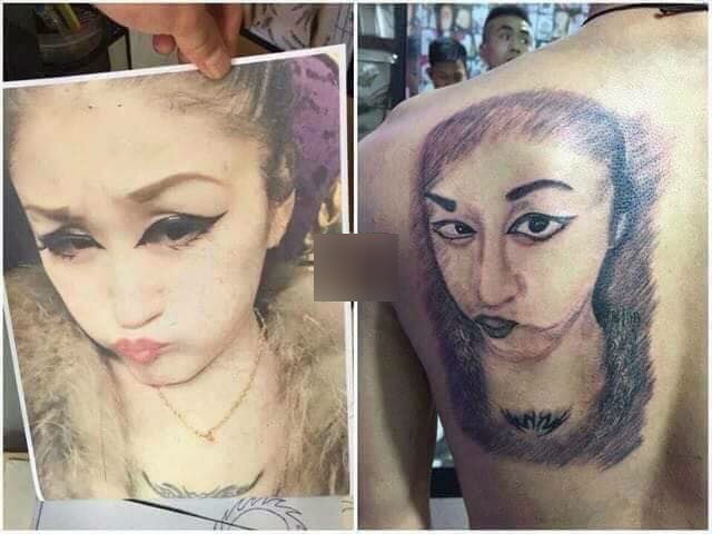 Định xăm hình người yêu lên lưng mà vớ phải thợ xăm không có tâm, chàng trai nhận cái kết không thể đắng hơn
