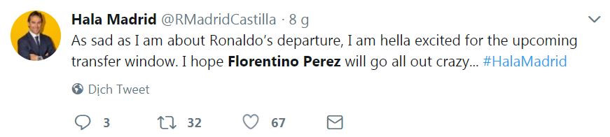 CĐV phấn khích vì Perez bán Ronaldo với giá hời