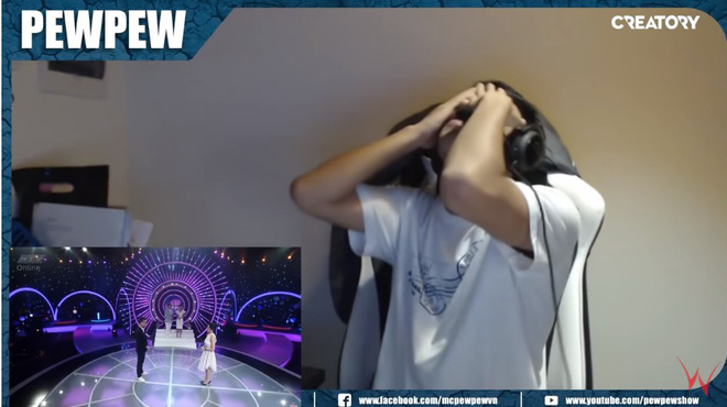 PewPew ngượng chín mặt khi xem lại clip bày tỏ tình cảm với Trâm Anh trên sân khấu