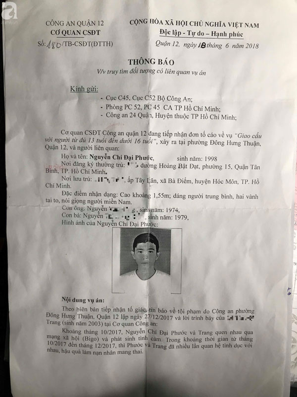 Vụ bé gái 14 tuổi bị mẹ bỏ, một mình chăm con trai nửa tháng tuổi: Kẻ xâm hại bé vừa lấy vợ, đang bị công an truy nã