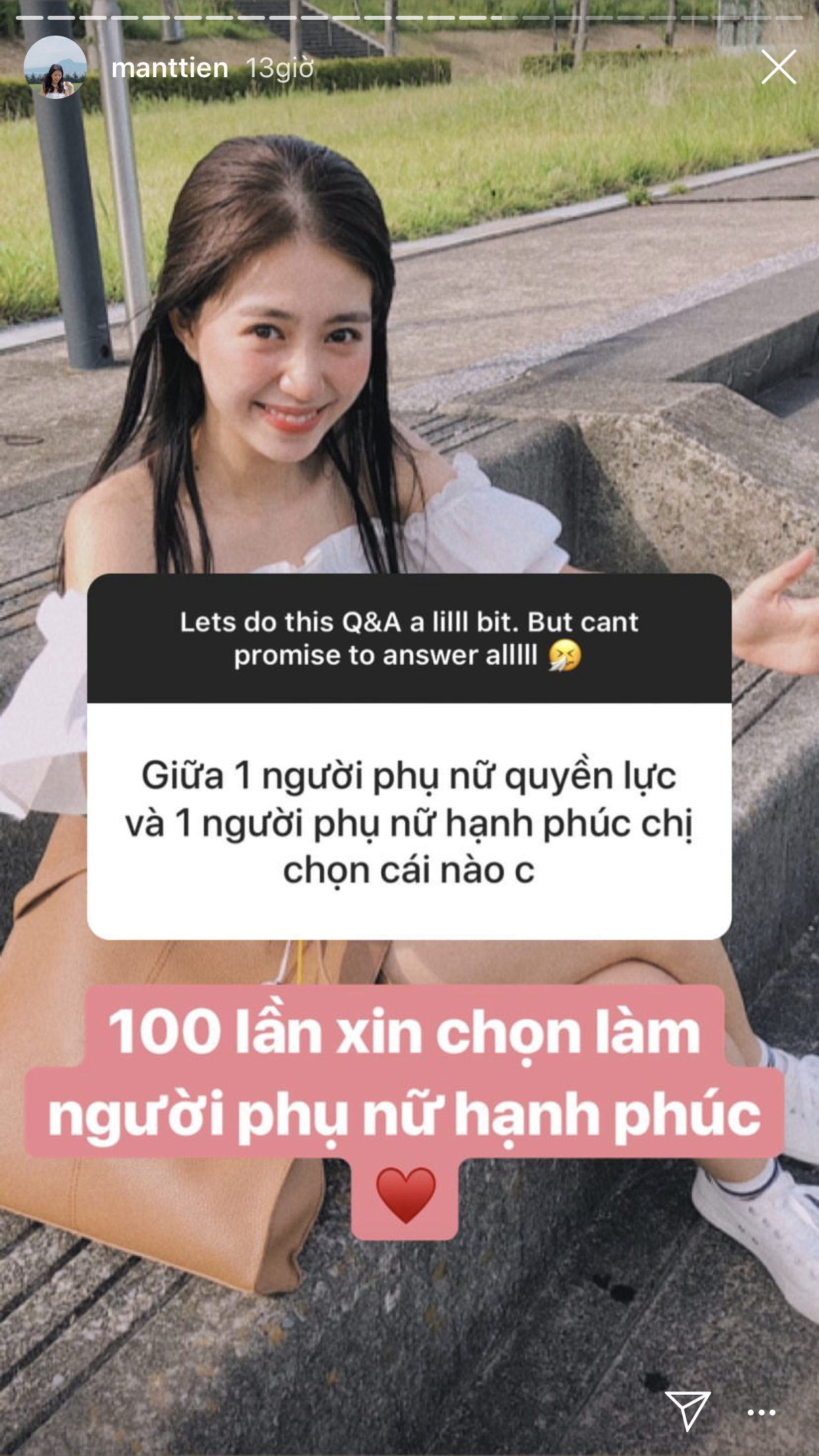 Hot girl chơi trả lời câu hỏi trên Instagram, có những tiết lộ thú vị đến không ngờ! Hot girl chơi trả lời câu hỏi trên Instagram, có những tiết lộ thú vị đến không ngờ!