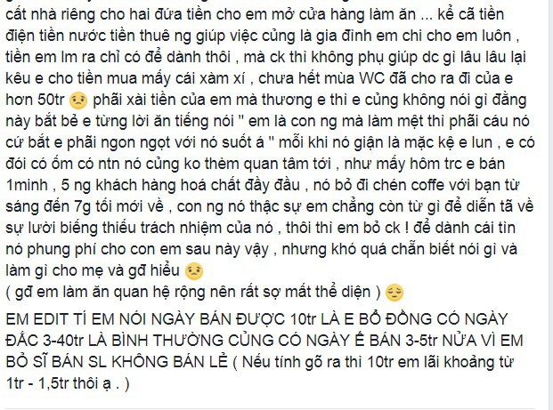 Vợ bầu vẫn làm việc hộc mặt tới động thai, chồng ngồi không tiêu tiền vợ còn yêu sách trên trời Vợ bầu vẫn làm việc hộc mặt tới động thai, chồng ngồi không tiêu tiền vợ còn yêu sách trên trời