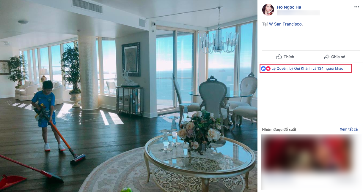 Tưởng đã ngó lơ đối phương nhưng Lệ Quyên vẫn thể hiện sự quan tâm tới Hà Hồ thông qua hành động này