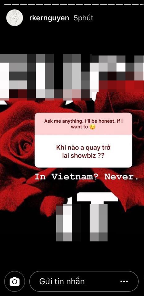 Bị fan hỏi khi nào quay lại showbiz, Rocker Nguyễn trả lời không thể sốc hơn