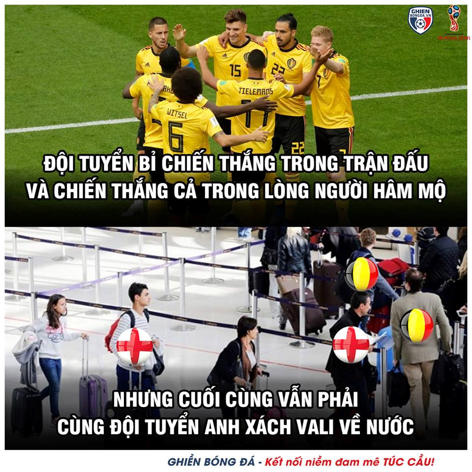 Ảnh chế đội tuyển Anh tay trắng về nước tràn ngập mạng xã hội