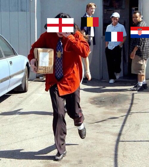 Ảnh chế đội tuyển Anh tay trắng về nước tràn ngập mạng xã hội