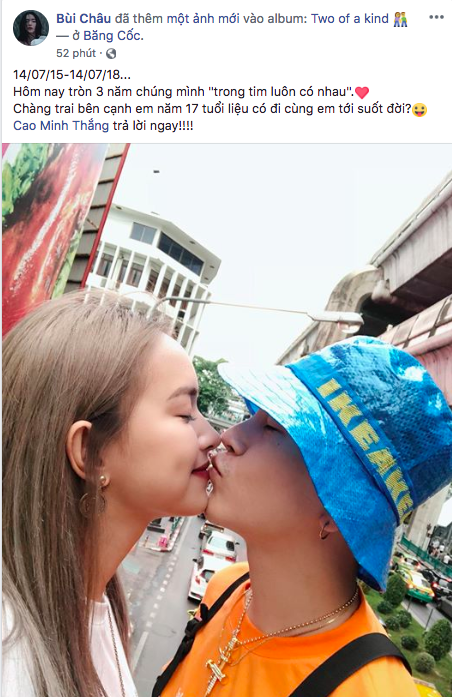 Kỉ niệm 3 năm yêu Decao, Châu Bùi bất ngờ hỏi chàng trai năm 17 liệu có đi cạnh em tới suốt đời