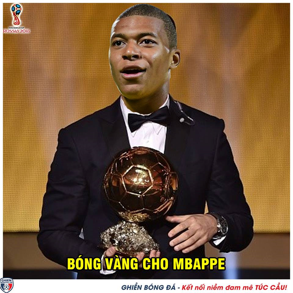 Ảnh chế Mbappe thay thế Ronaldo, Messi sau khi Pháp vô địch World Cup