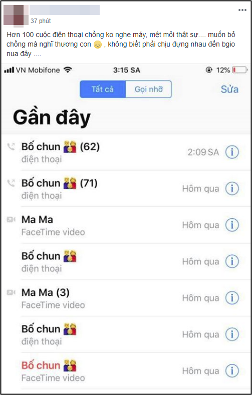 2 giờ sáng, vợ gọi 133 cuộc điện thoại mà chồng chẳng nhấc máy, hội chị em không bênh vợ mà còn vào mắng thêm