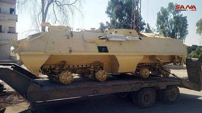 Quân đội Syria chiếm giữ hàng chục xe tăng của phe thánh chiến ở Daraa Quân đội Syria chiếm giữ hàng chục xe tăng của phe thánh chiến ở Daraa