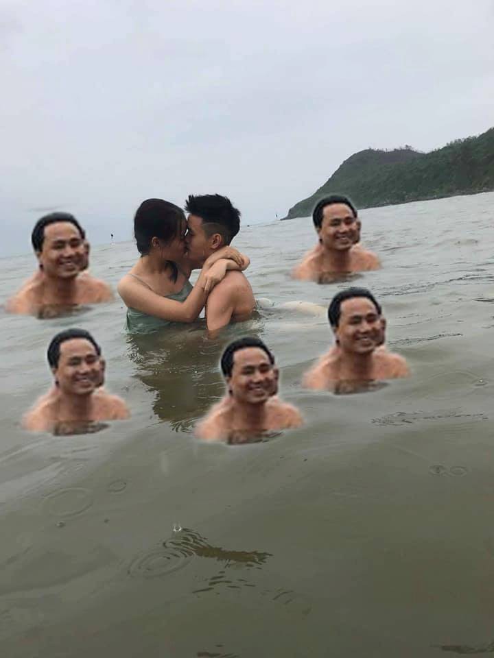 Đăng đàn nhờ thánh chỉnh ảnh xóa giúp ông chú trong bức ảnh hôn nhau lãng mạn, cặp đôi nhận lại series ảnh cười té ghế