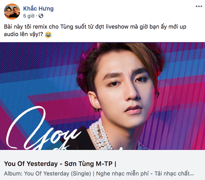 Sơn Tùng M-TP tung phiên bản tiếng Anh chất lừ cho Em của ngày hôm qua Sơn Tùng M-TP tung phiên bản tiếng Anh chất lừ cho Em của ngày hôm qua
