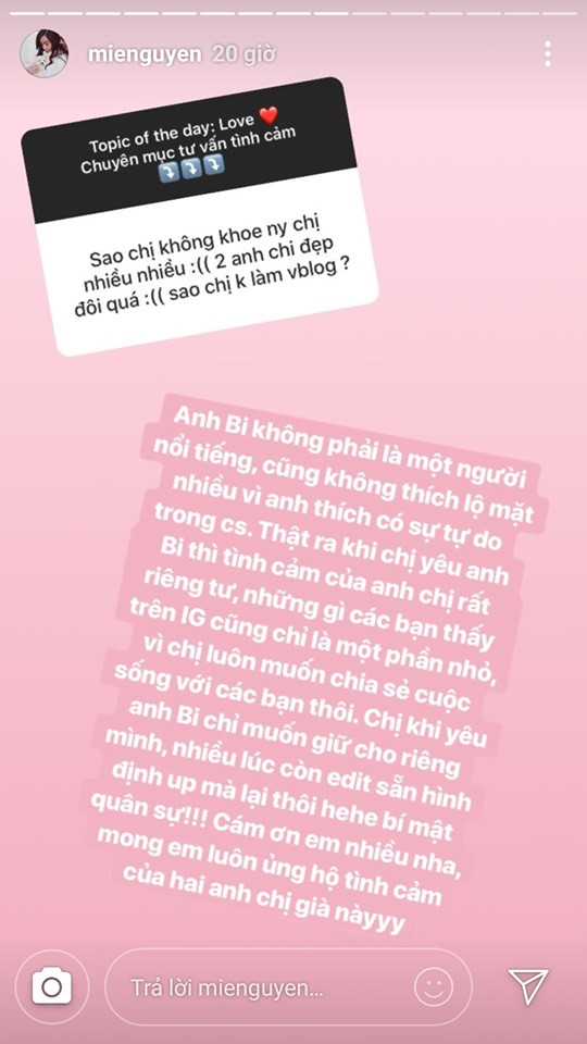 Mie nói về bạn trai giấu mặt: Yêu mà kiểm soát thì khác gì ở tù Mie nói về bạn trai giấu mặt: Yêu mà kiểm soát thì khác gì ở tù