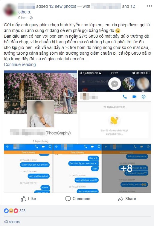 Chụp kỷ yếu lớp 12 đến khi chuẩn bị vào đại học vẫn chưa có ảnh, nam sinh tố nhiếp ảnh gia làm việc thiếu trách nhiệm làm dậy sóng cộng đồng mạng