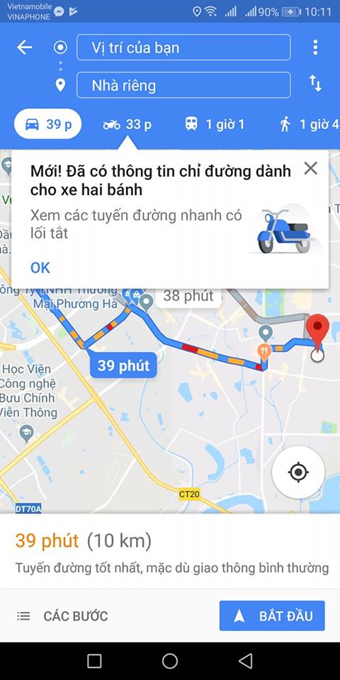 Cuối cùng thì Google Maps cũng hỗ trợ dẫn đường cho xe máy tại Việt Nam