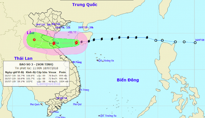 Bão số 3 giật cấp 11 tấn công đất liền Nghệ An, Hà Tĩnh