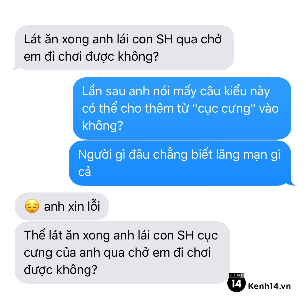 Chùm tin nhắn: Con trai ngây thơ thế này, bảo sao mãi suốt ngày bị bạn gái giận dỗi