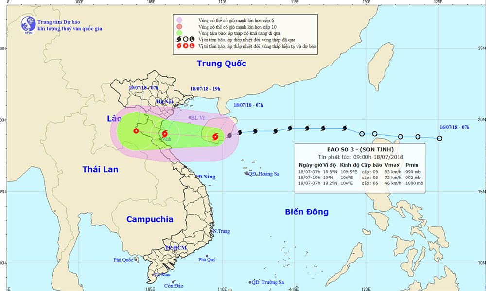 Bão Sơn Tinh đổ bộ, Thanh Hoá đến Nghệ An hứng nặng nhất