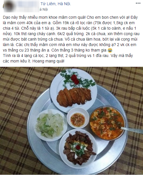 Hí hửng khoe nấu được mâm cơm 40 nghìn cho 3 người ăn, bà nội trợ Hà Nội bị nói mát: Ăn thế chẳng mấy mà giàu