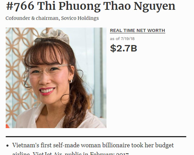 Bốc hơi tỷ USD, cú mạnh tay bất ngờ của nữ tỷ phú Phương Thảo Bốc hơi tỷ USD, cú mạnh tay bất ngờ của nữ tỷ phú Phương Thảo