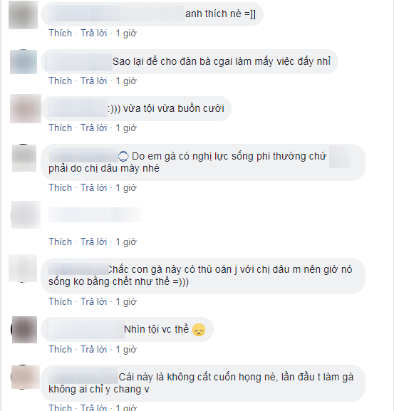 Nàng dâu đánh vật làm thịt gà, lông thì sạch nhưng vẫn chạy quanh sân khiến chị em sửng sốt